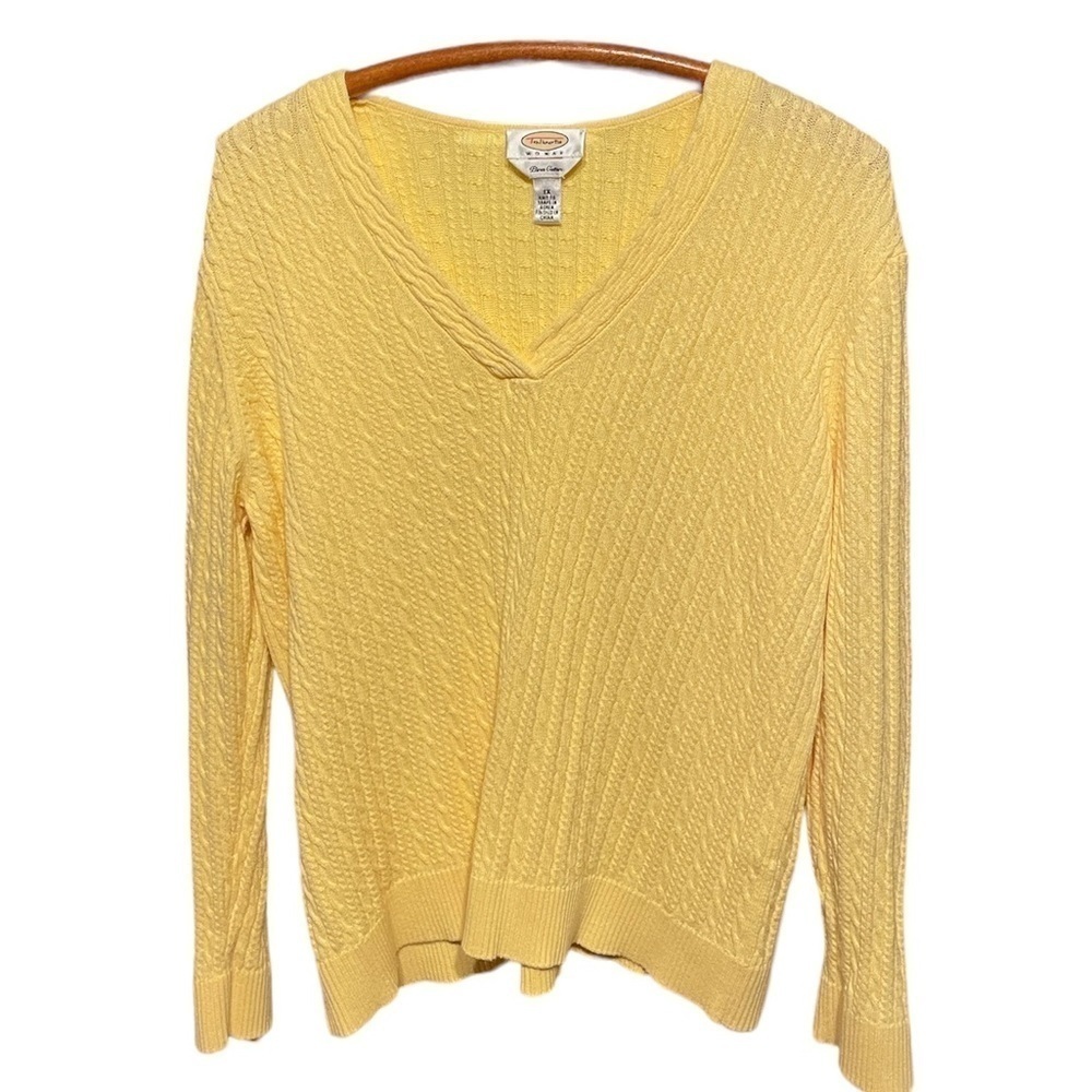 Talbots Yellow Long Sleeve V Neck Sweater‎